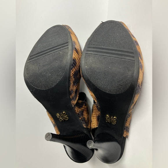 Simply Vera Vera Wang Women’s Peep Toe Stiletto Heels, Size 8 Med, Animal Print - Picture 3 of 6